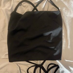 Lace up crop top